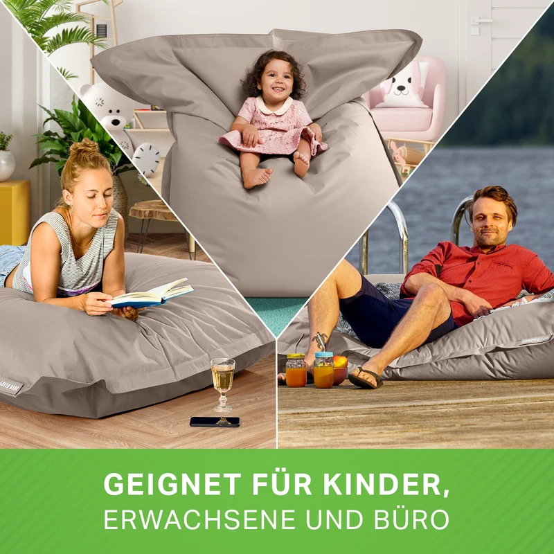 Square Riesensitzsack für Indoor & Outdoor