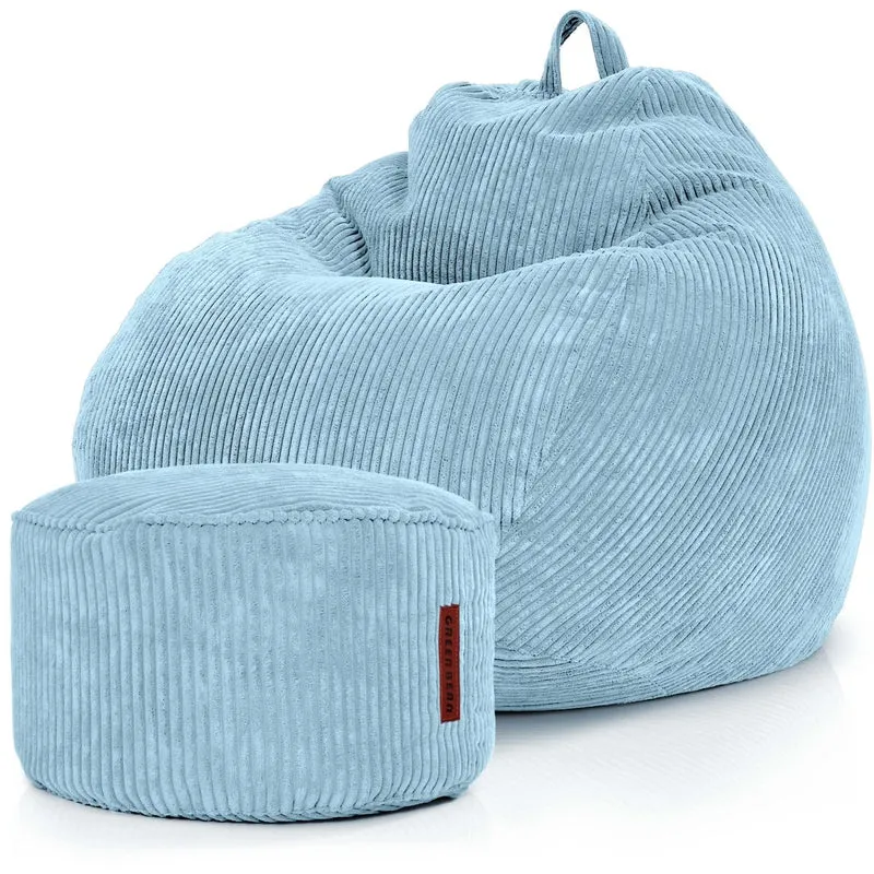 Scoop Sitzsack in Cord-Optik mit Sitzhocker