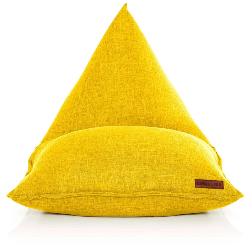 Triangel Sitzsack in Leinen-Optik