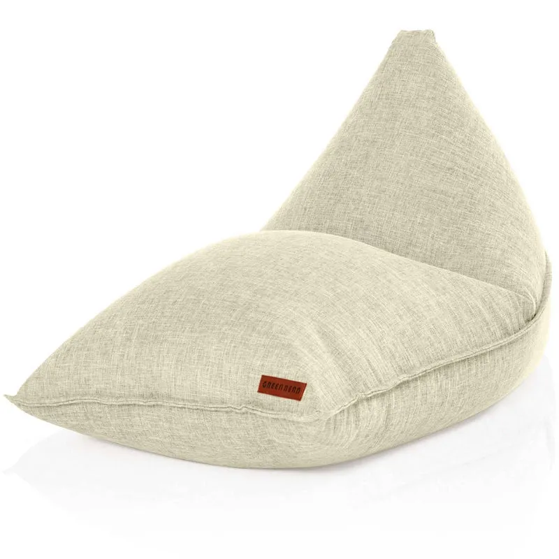 Triangel Sitzsack in Leinen-Optik