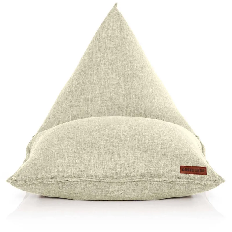 Triangel Sitzsack in Leinen-Optik