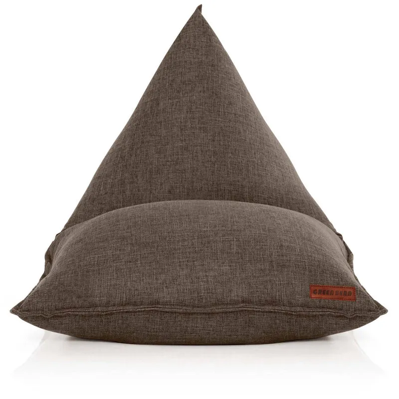 Triangel Sitzsack in Leinen-Optik