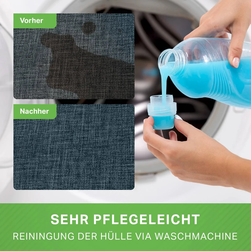Triangel Sitzsack in Leinen-Optik