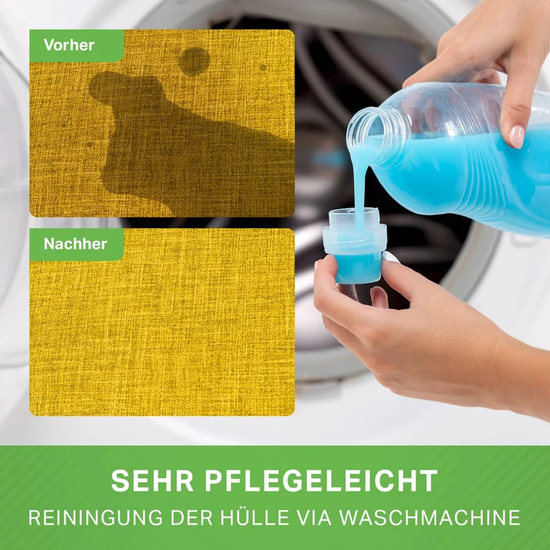 Triangel Sitzsack in Leinen-Optik