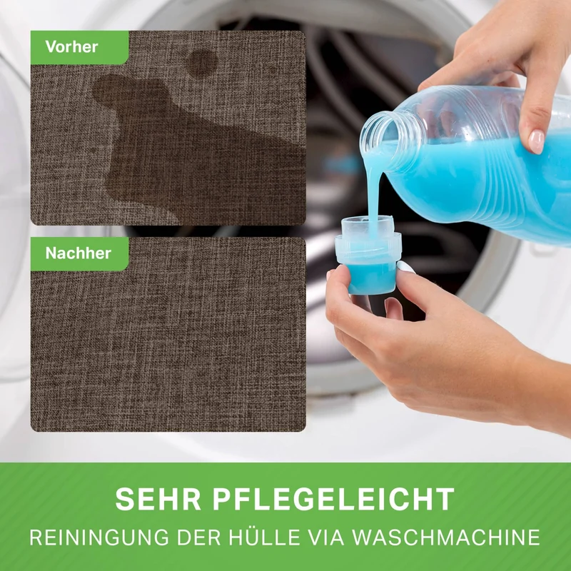 Triangel Sitzsack in Leinen-Optik