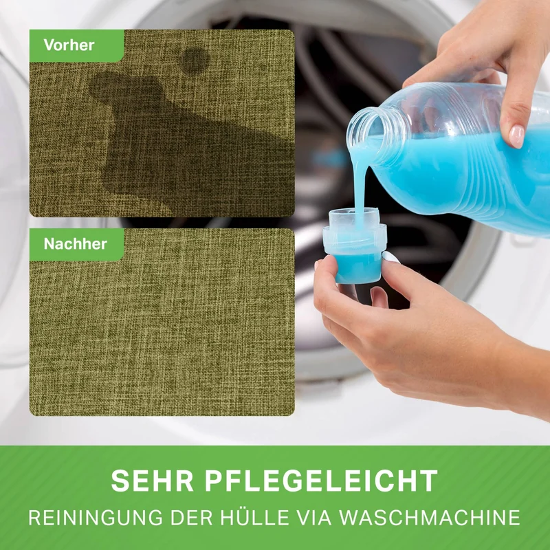 Triangel Sitzsack in Leinen-Optik