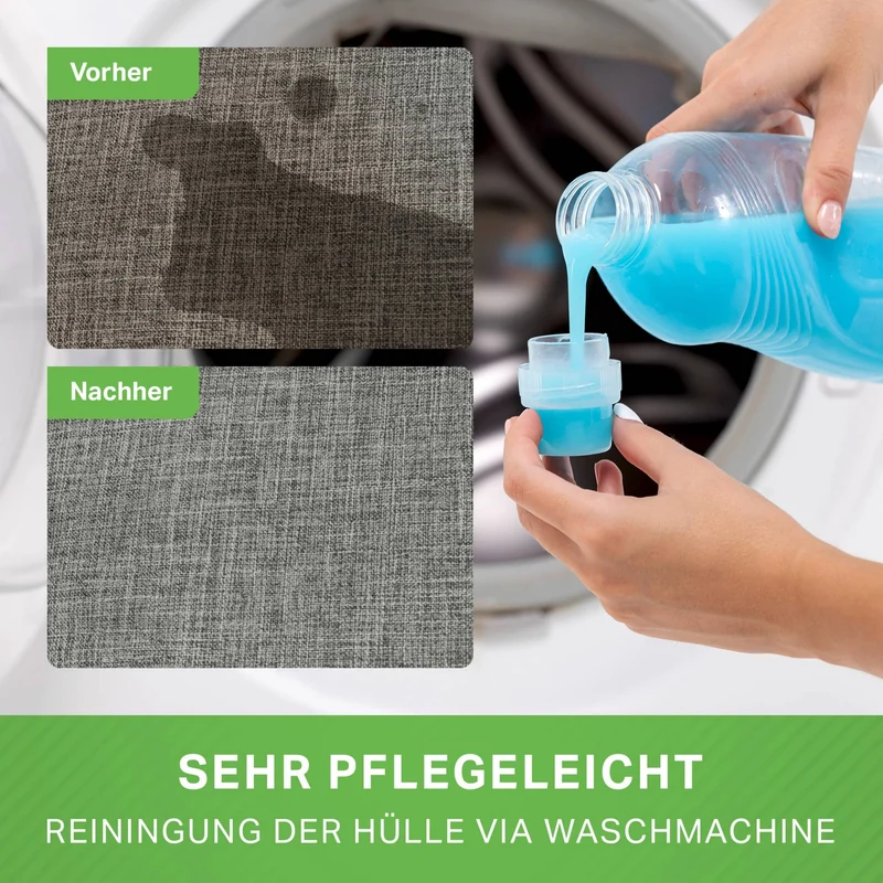 Triangel Sitzsack in Leinen-Optik