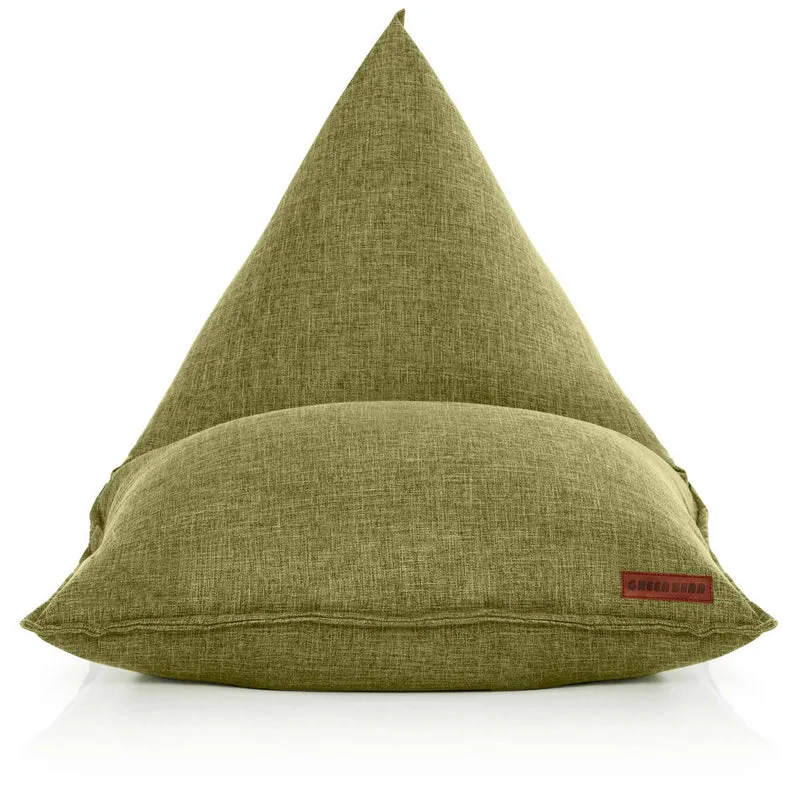 Triangel Sitzsack in Leinen-Optik