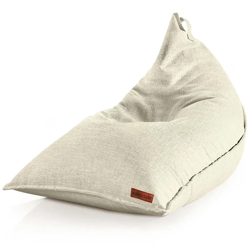 Triangel Sitzsack in Leinen-Optik