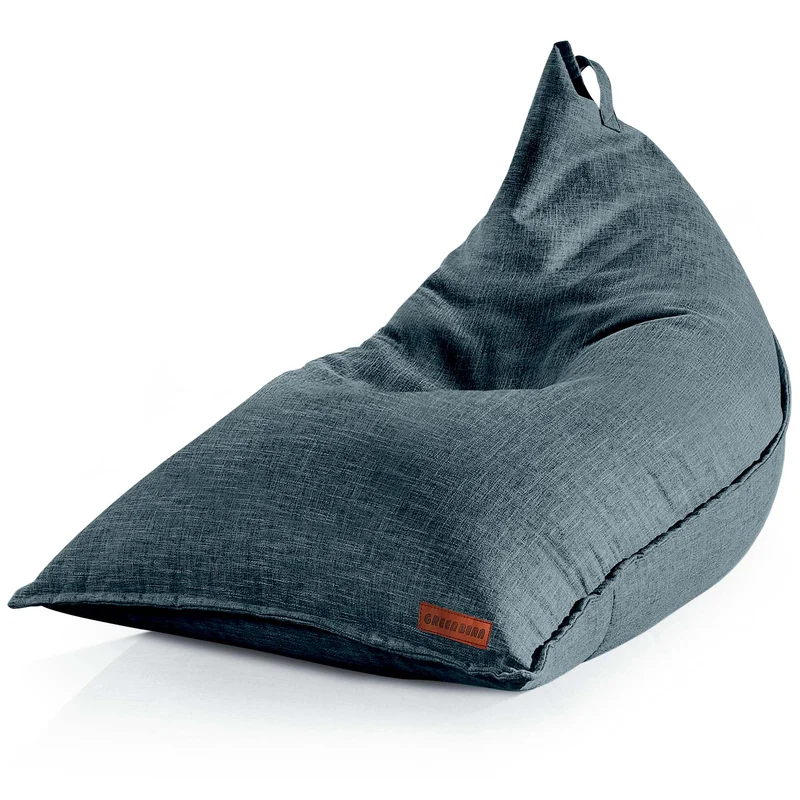 Triangel Sitzsack in Leinen-Optik