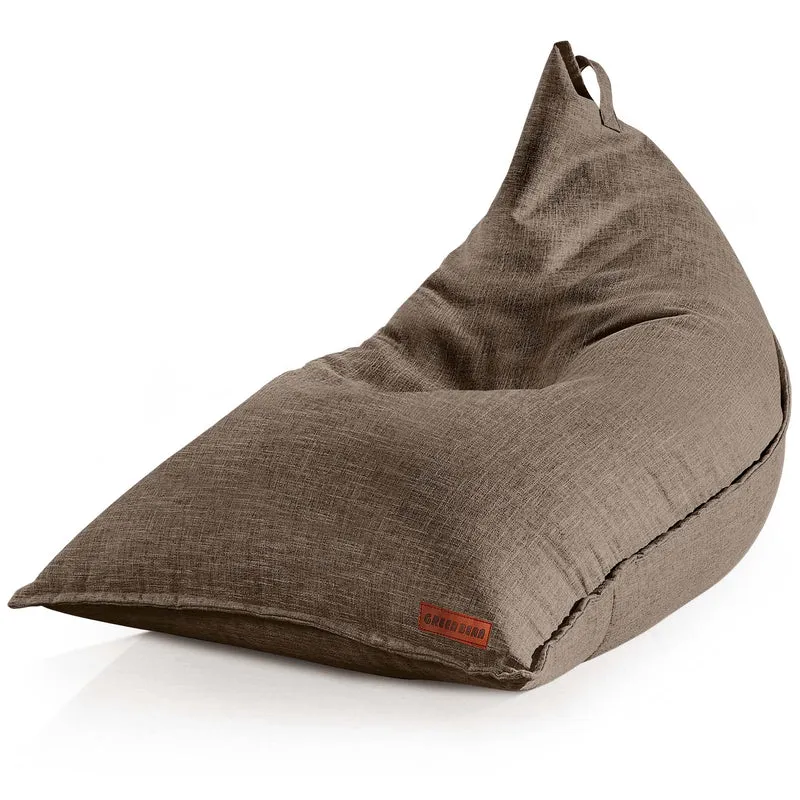 Triangel Sitzsack in Leinen-Optik