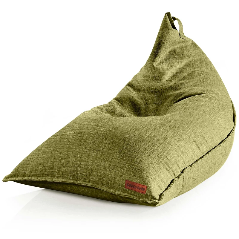 Triangel Sitzsack in Leinen-Optik