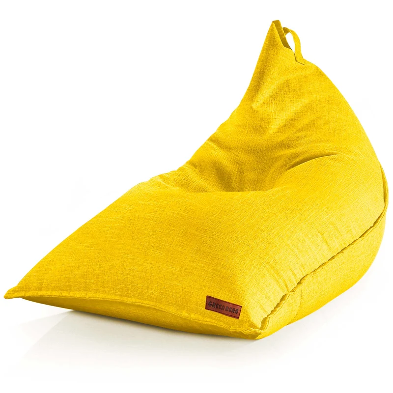 Triangel Sitzsack in Leinen-Optik