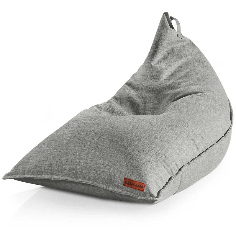 Triangel Sitzsack in Leinen-Optik