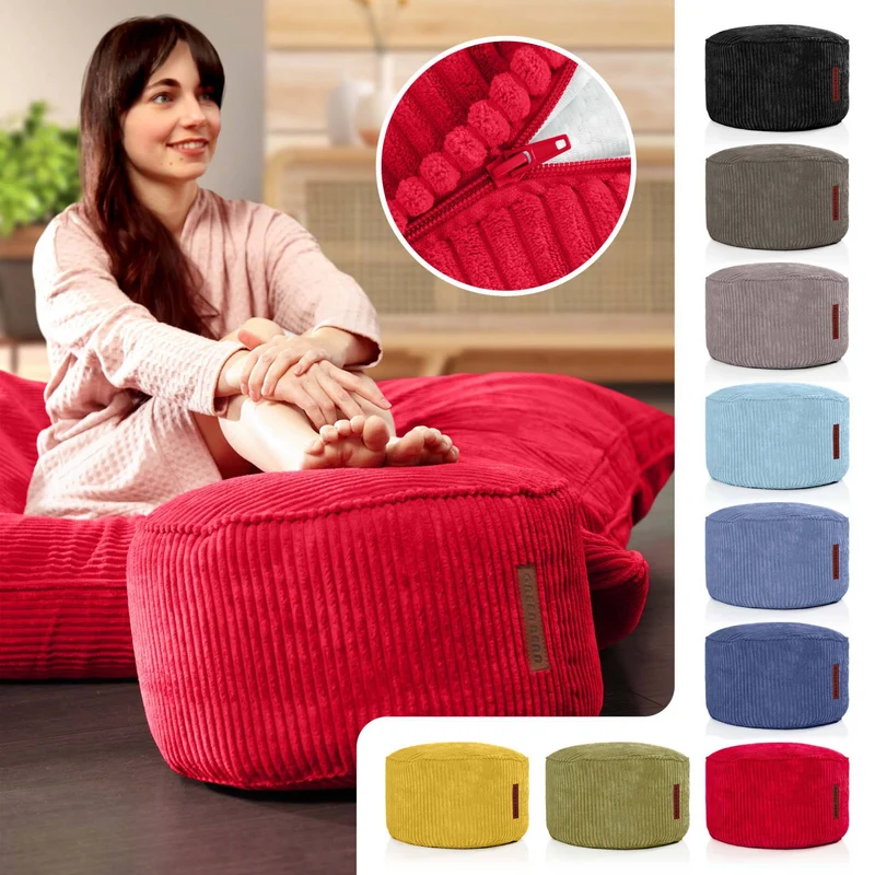 Stay Sitzhocker in Cord-Optik