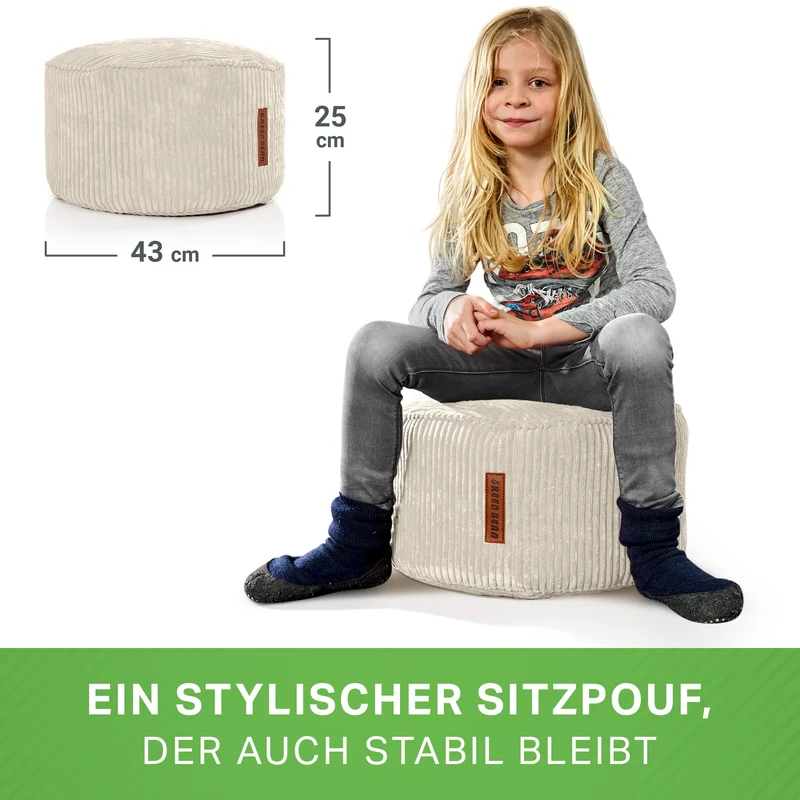 Stay Sitzhocker in Cord-Optik