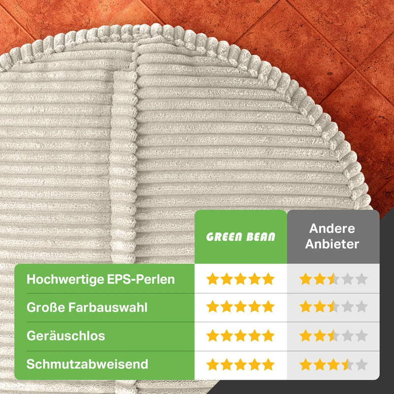 Stay Sitzhocker in Cord-Optik