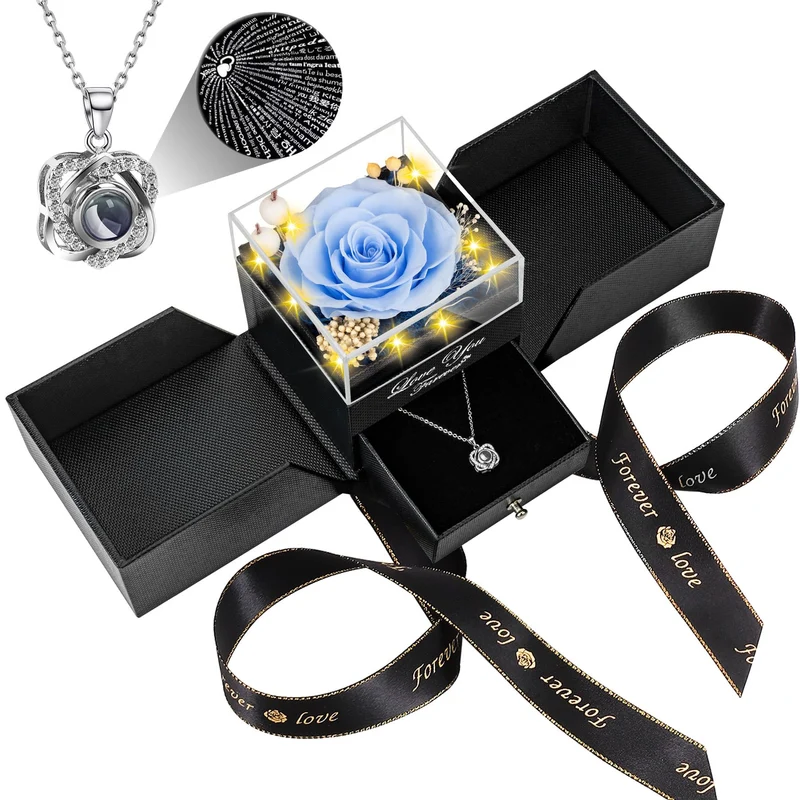 Preserved Black Real Rose-Eternal Flowers