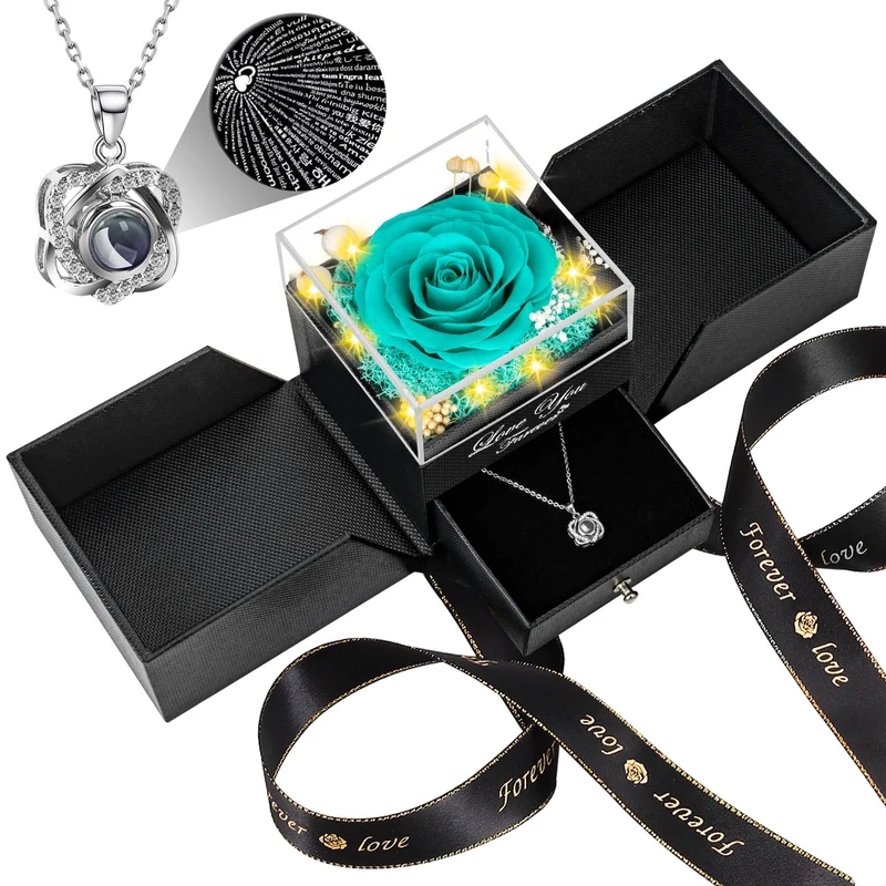 Preserved Black Real Rose-Eternal Flowers