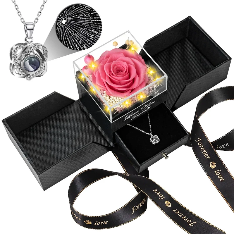 Preserved Black Real Rose-Eternal Flowers