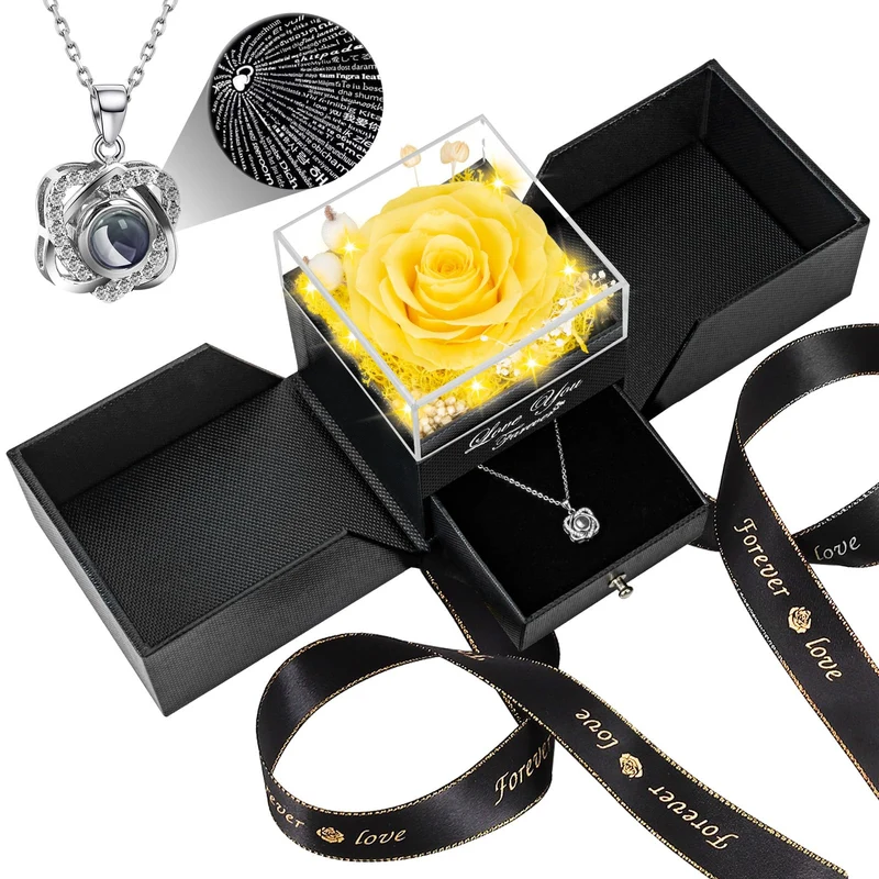 Preserved Black Real Rose-Eternal Flowers