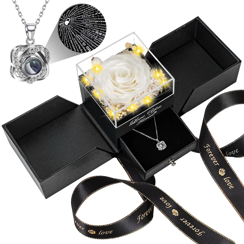 Preserved Black Real Rose-Eternal Flowers