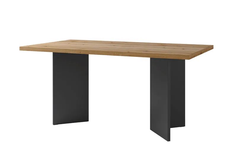 Tisch MARTEN / Tischplatte in Evoke Eiche - Optik, Gestell in anthrazit / stabile Konstruktion, bis 6 Personen / Esstisch / Küchentisch / Maße: 138 x 90, H 75,5 cm oder 160 x 90, H 75,5 cm