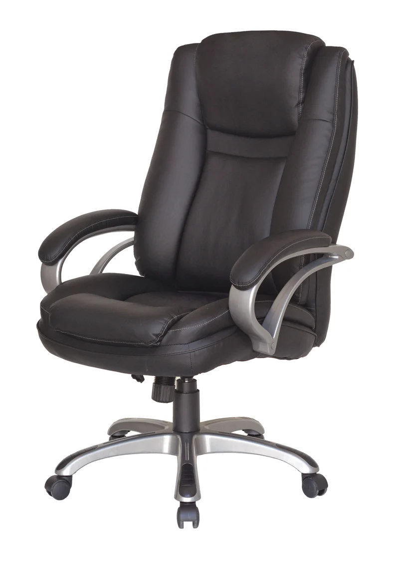 Chefsessel BRUNO-XXL/ bis 150 kg belastbar /Kunststoff anthrazit/ Wippmechanik mit Härtegradeinstellung/ Höhenverstellung/ Gebremste Sicherheitsrollen/ B 71,5 H 114-124 T 70,5 cm