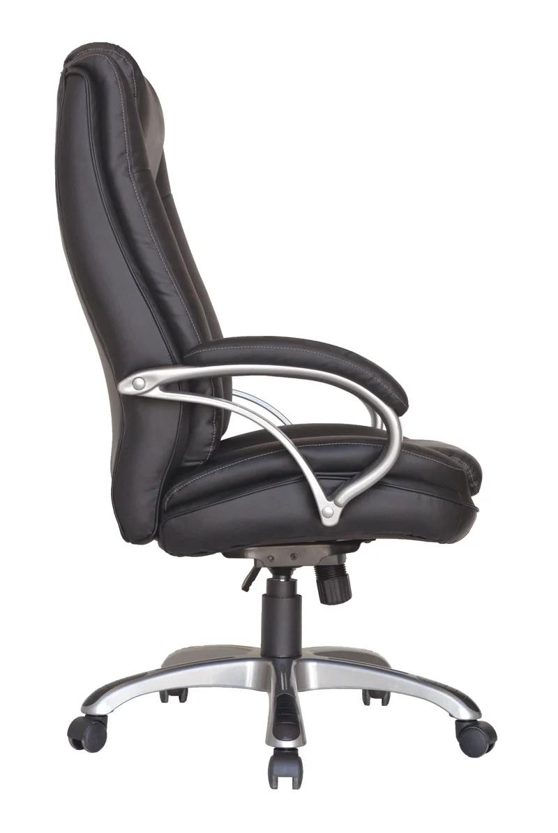Chefsessel BRUNO-XXL/ bis 150 kg belastbar /Kunststoff anthrazit/ Wippmechanik mit Härtegradeinstellung/ Höhenverstellung/ Gebremste Sicherheitsrollen/ B 71,5 H 114-124 T 70,5 cm