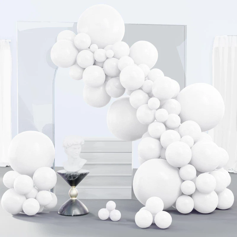 PartyWoo Black Balloons, 140 pcs Matte Black Balloons Different Sizes Pack of 5-18 Inch