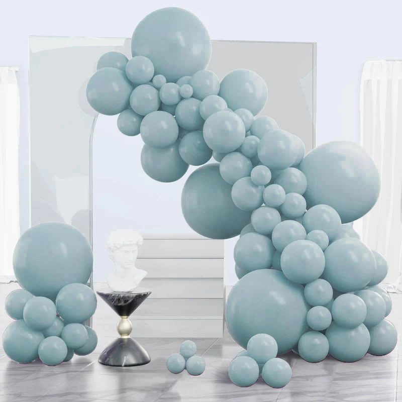 PartyWoo Black Balloons, 140 pcs Matte Black Balloons Different Sizes Pack of 5-18 Inch