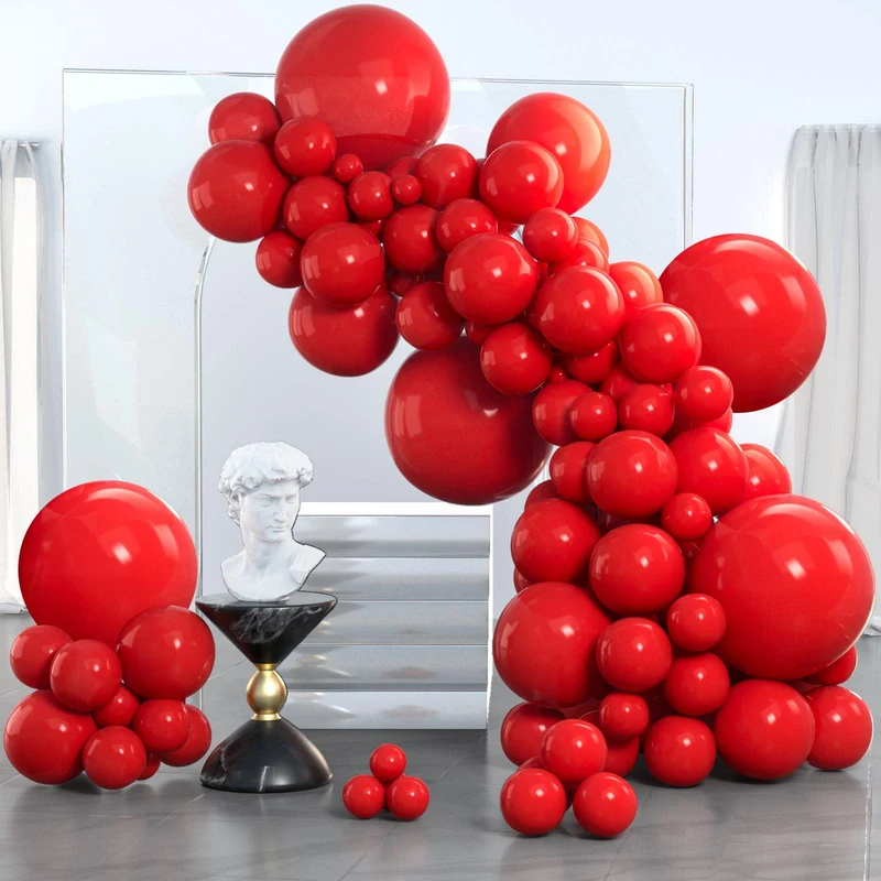 PartyWoo Black Balloons, 140 pcs Matte Black Balloons Different Sizes Pack of 5-18 Inch