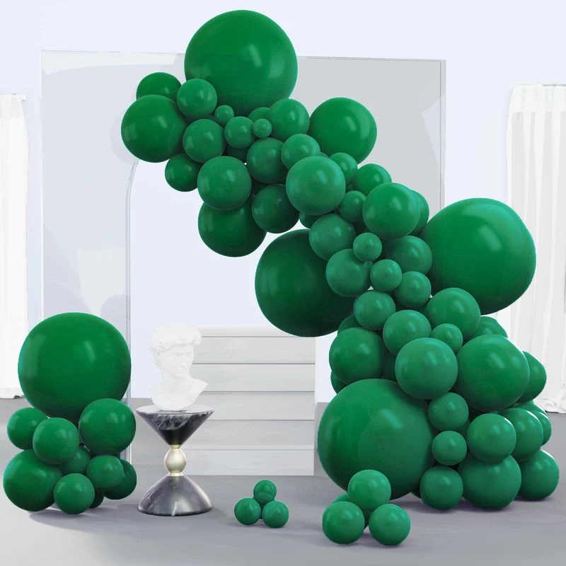PartyWoo Black Balloons, 140 pcs Matte Black Balloons Different Sizes Pack of 5-18 Inch