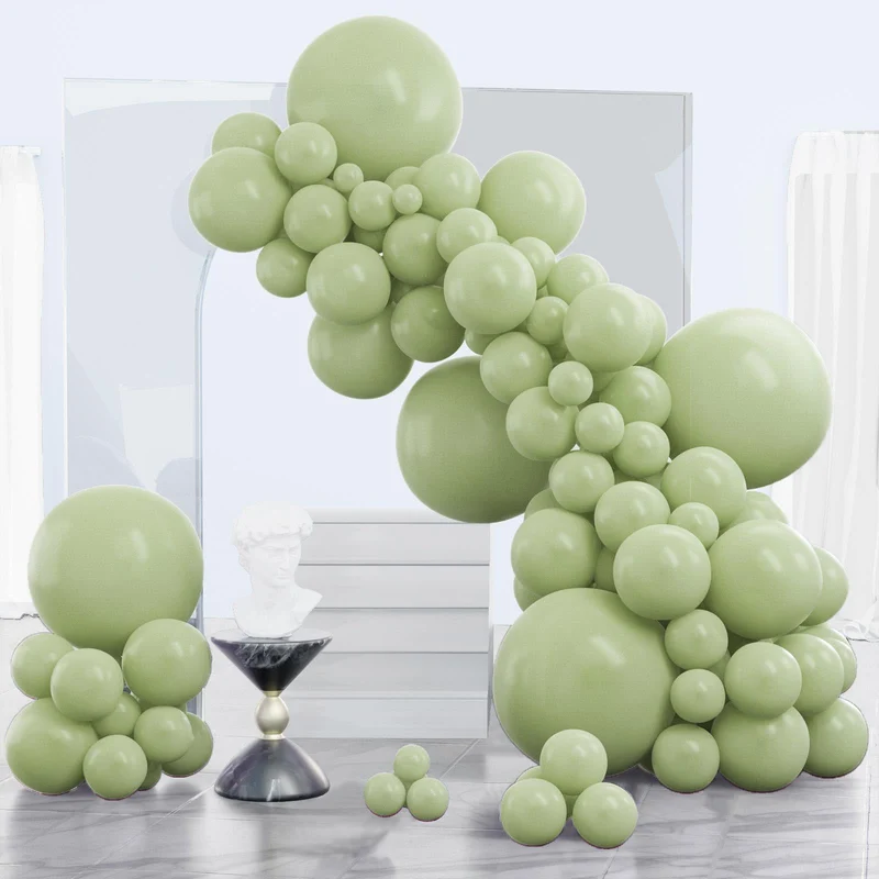 PartyWoo Black Balloons, 140 pcs Matte Black Balloons Different Sizes Pack of 5-18 Inch