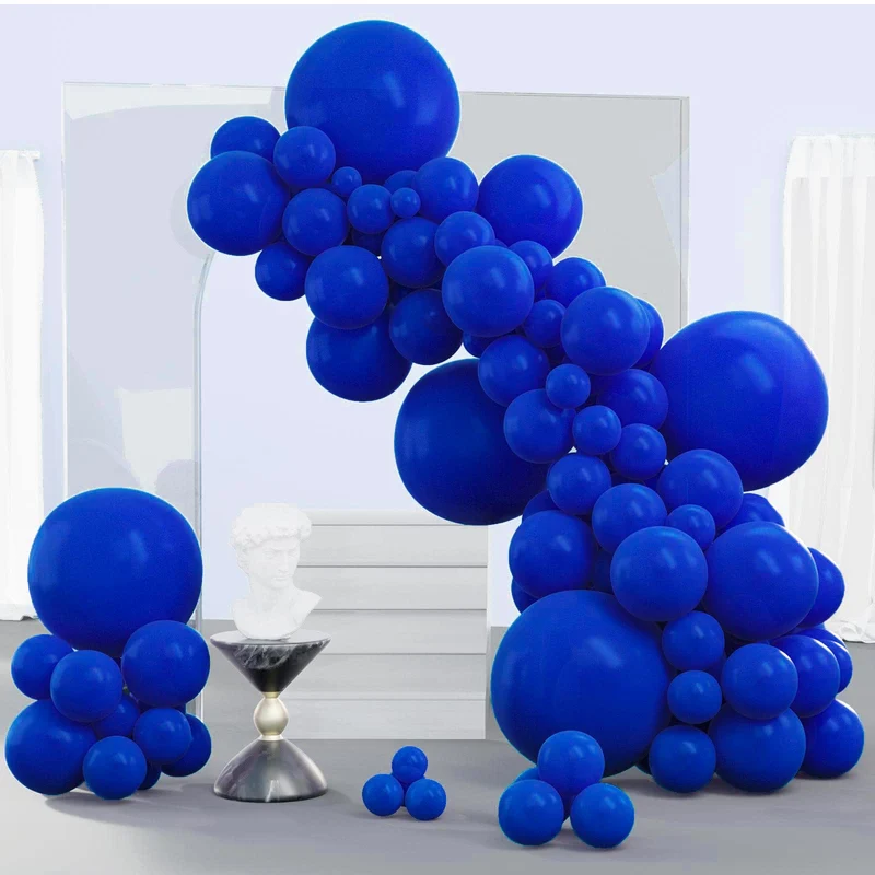 PartyWoo Black Balloons, 140 pcs Matte Black Balloons Different Sizes Pack of 5-18 Inch