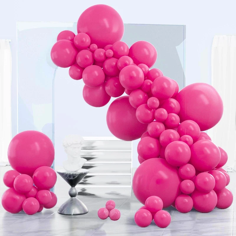 PartyWoo Black Balloons, 140 pcs Matte Black Balloons Different Sizes Pack of 5-18 Inch