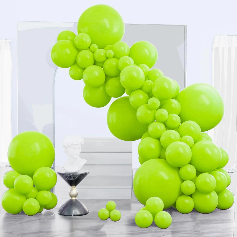 PartyWoo Black Balloons, 140 pcs Matte Black Balloons Different Sizes Pack of 5-18 Inch