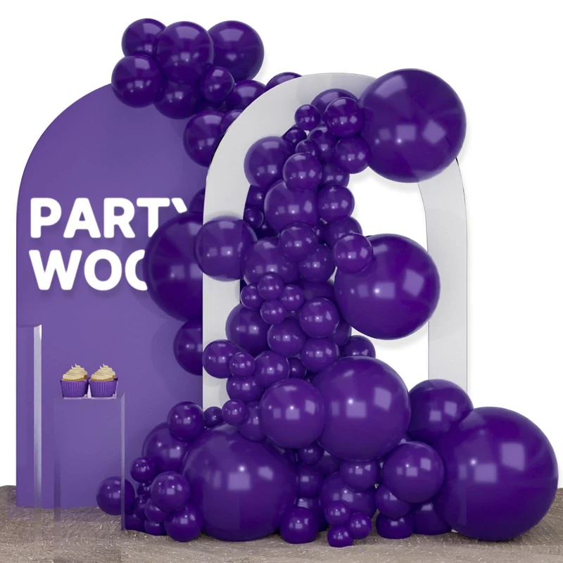 PartyWoo Black Balloons, 140 pcs Matte Black Balloons Different Sizes Pack of 5-18 Inch