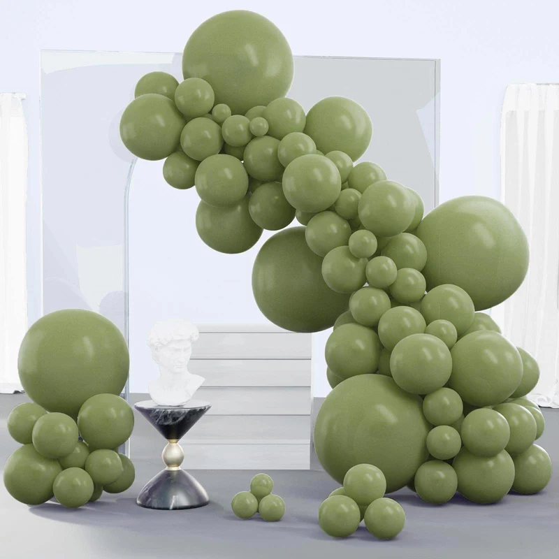 PartyWoo Black Balloons, 140 pcs Matte Black Balloons Different Sizes Pack of 5-18 Inch