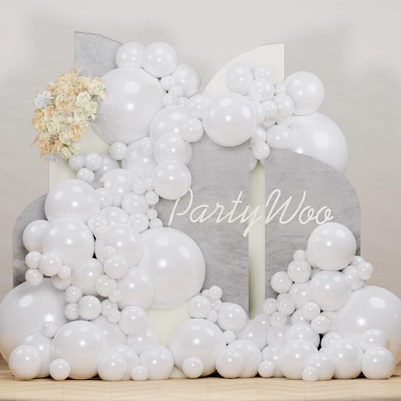 PartyWoo Black Balloons, 140 pcs Matte Black Balloons Different Sizes Pack of 5-18 Inch