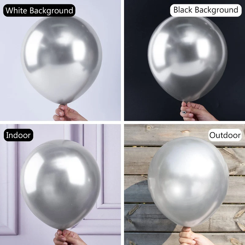 PartyWoo Black Balloons, 140 pcs Matte Black Balloons Different Sizes Pack of 5-18 Inch