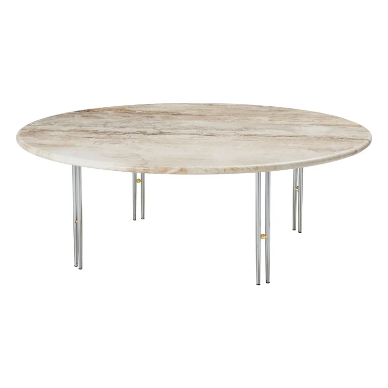 Gubi - IOI sehpa, krom taban D100 cm, GamFratesi | Krom