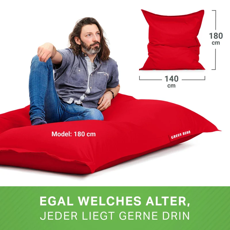 Square Riesensitzsack mit Sitzhocker