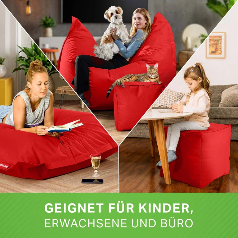 Square Riesensitzsack mit Sitzhocker