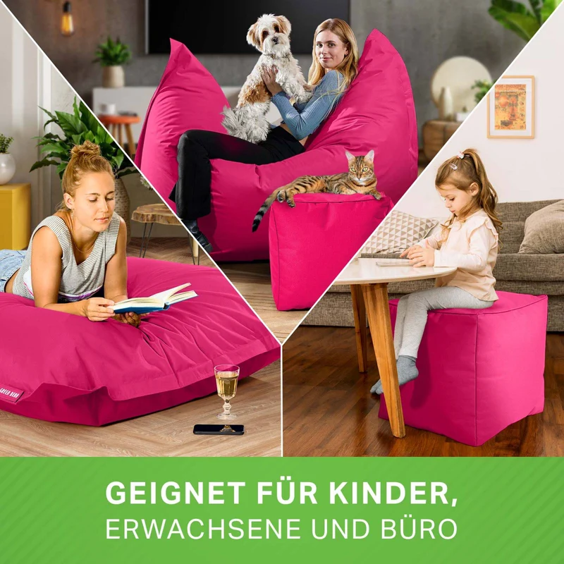 Square Riesensitzsack mit Sitzhocker