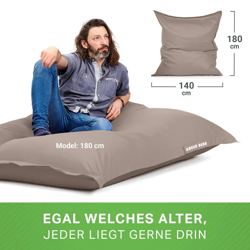 Square Riesensitzsack mit Sitzhocker