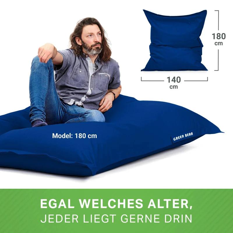 Square Riesensitzsack mit Sitzhocker