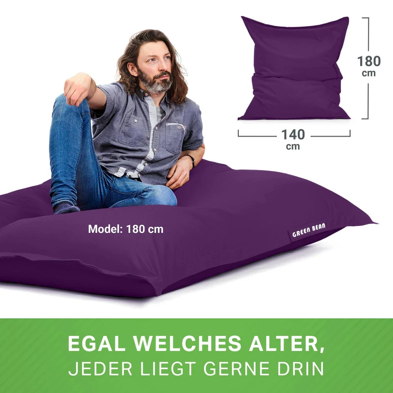 Square Riesensitzsack mit Sitzhocker