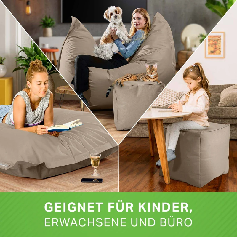 Square Riesensitzsack mit Sitzhocker