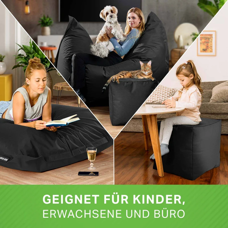 Square Riesensitzsack mit Sitzhocker